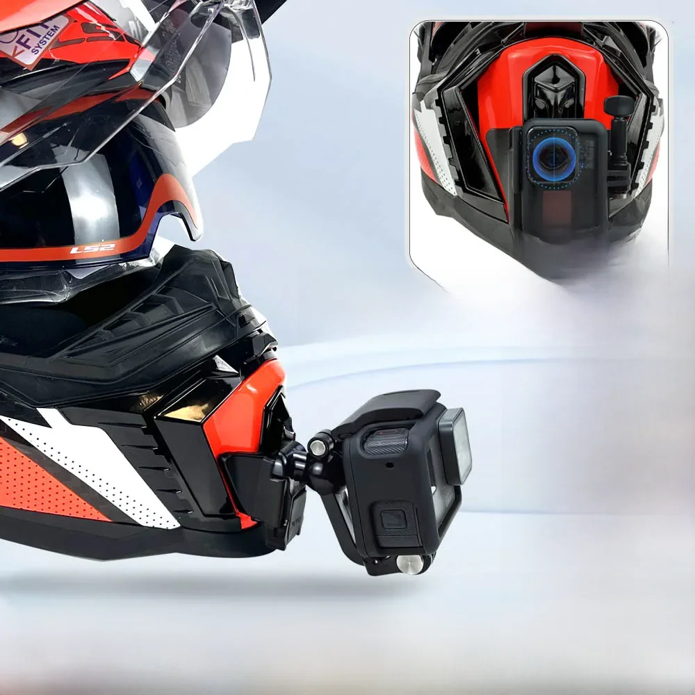 Kask LS2 dostosowany do MX701 436 FF370 352 800 801 802 805 811 903 Uchwyt podbródkowy do GoPro Hero10 Insta360 X2 3 DJI Akcesoria — zdjęcie 2