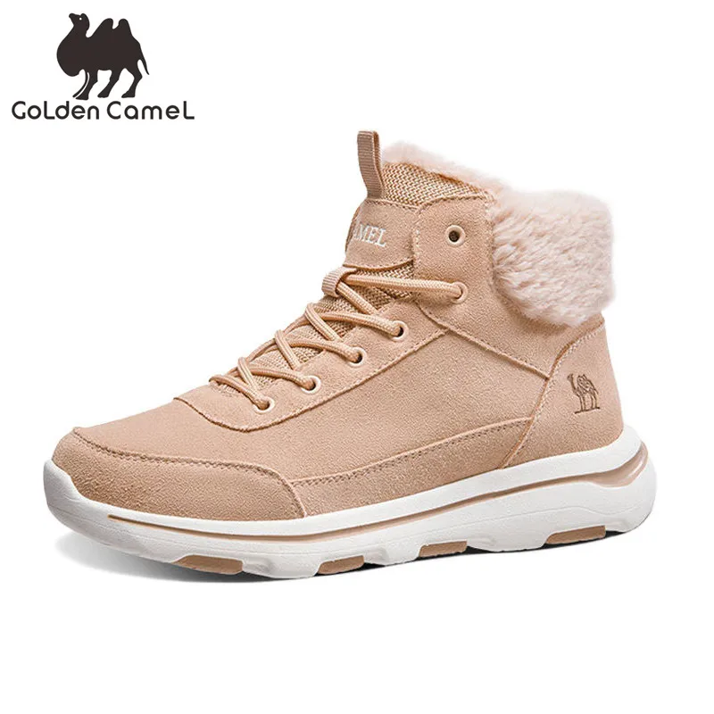 GOLDEN CAMEL Women Shoes Plus Velvet Warm Snow Ankle Boots Casual Sneakers High-top Women Winter Boots Shoes for Women Non-slip