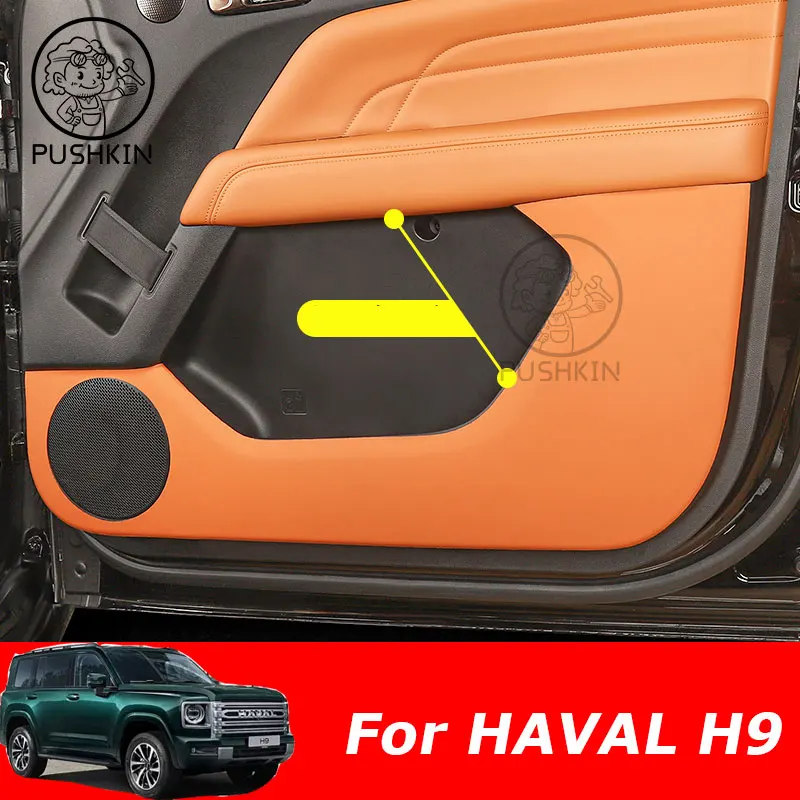 

Car Door Anti Kick Pad Leather Protection Film For HAVAL H9 2024 2025 2nd NEW H9 Protector Stickers Trim Car Accessories