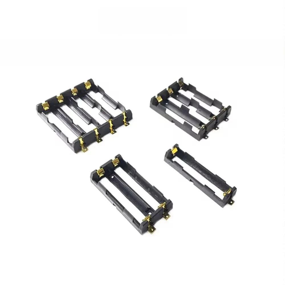 10 sztuk 1x2x3x4x18650 uchwyt baterii SMT 18650 SMD opakowanie na baterie futerał do przechowywania pojemnik Power Bank z brązowymi pinami akumulator SMT — zdjęcie produktu 6