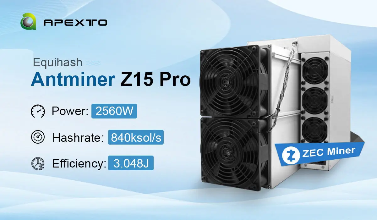

HH Bitmain Antminer Z15 Pro 820 KSol/s 2560W Equihash