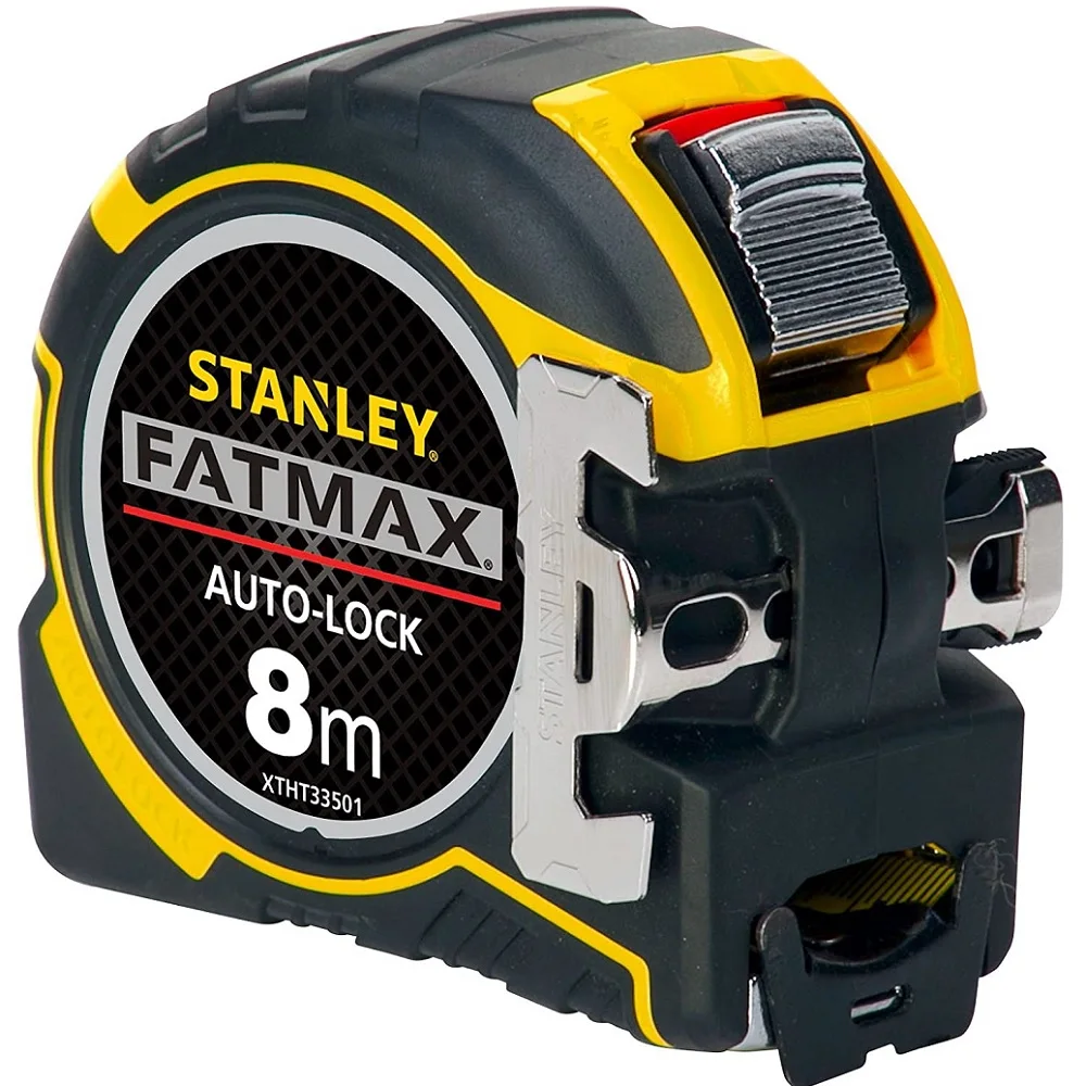 Stanley Fatmax Autolock 32mm wide Tape Measure with Removable Magnetic Hook Professional Measuring Tool