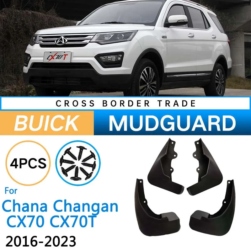 Mudflap for Chana Changan CX70 CX70T 2016~2023 2020 2022 Mudguard Fenders Splash Guards Front Rear Wheel 4Pcs Car Accessories