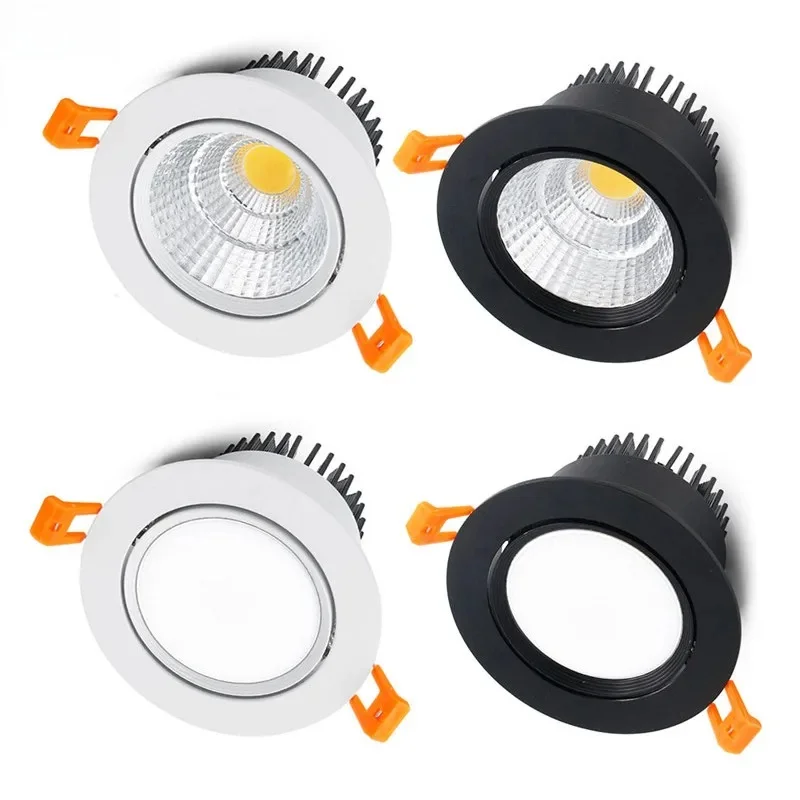 4 soorten dimbare inbouw LED-downlights 5W 7W 9W 12W 15W 18W COB LED-plafondlamp Spotlichten AC110-220V Ronde LED-paneelverlichting - afbeelding 2