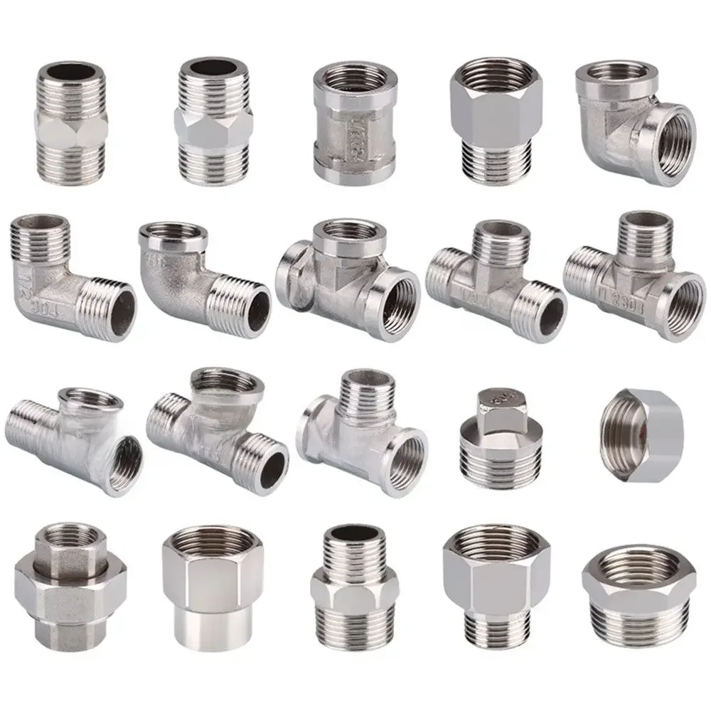 Stal nierdzewna 1/2 "3/4" BSP żeński gwint męski typ Tee redukcyjne kolanko złącze czołowe adapter adapter łącznik armatura hydrauliczna — zdjęcie 2