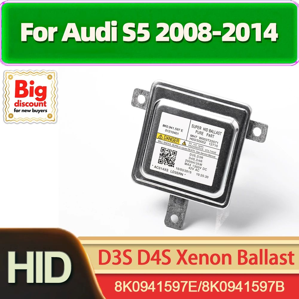 TEENRAM 35 واط HID زينون العلوي الصابورة وحدة تحكم OEM 8K0941597E 8K0941597B زينون ضوء الصابورة D3S D4S لأودي S5 2008-2014