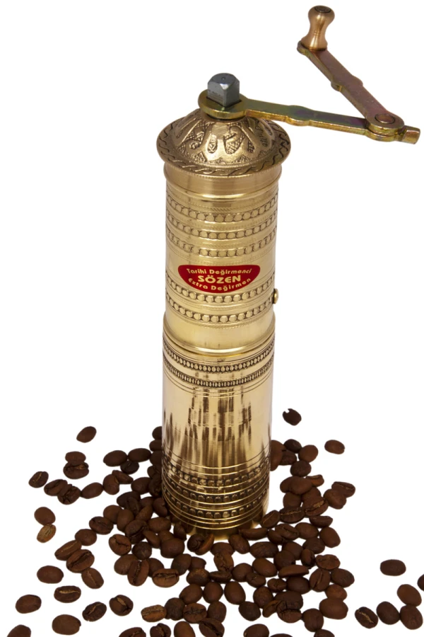 

Turkish Copper Sozen Coffee Grinder Spice Grinder Hand Mill Traditional Handmade 23 CM Kitchenware Gift Decorative Embroidered