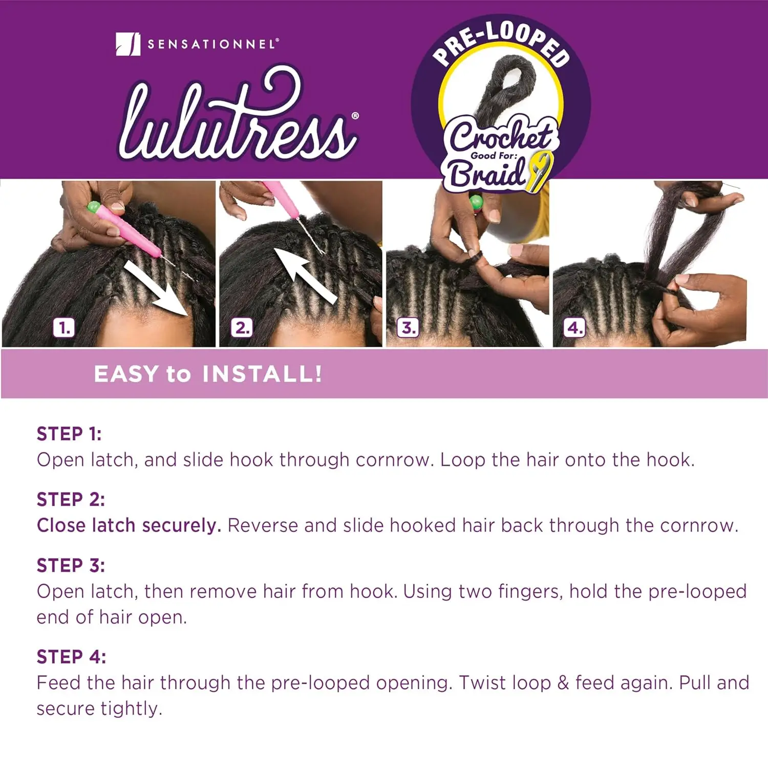 Senssationnel-ضفائر كروشيه مطوية مسبقًا ، أسلوب بدون جهد ، تركيب سهل ، تطور عاطفي رقيق ، 3X ، 14 بوصة