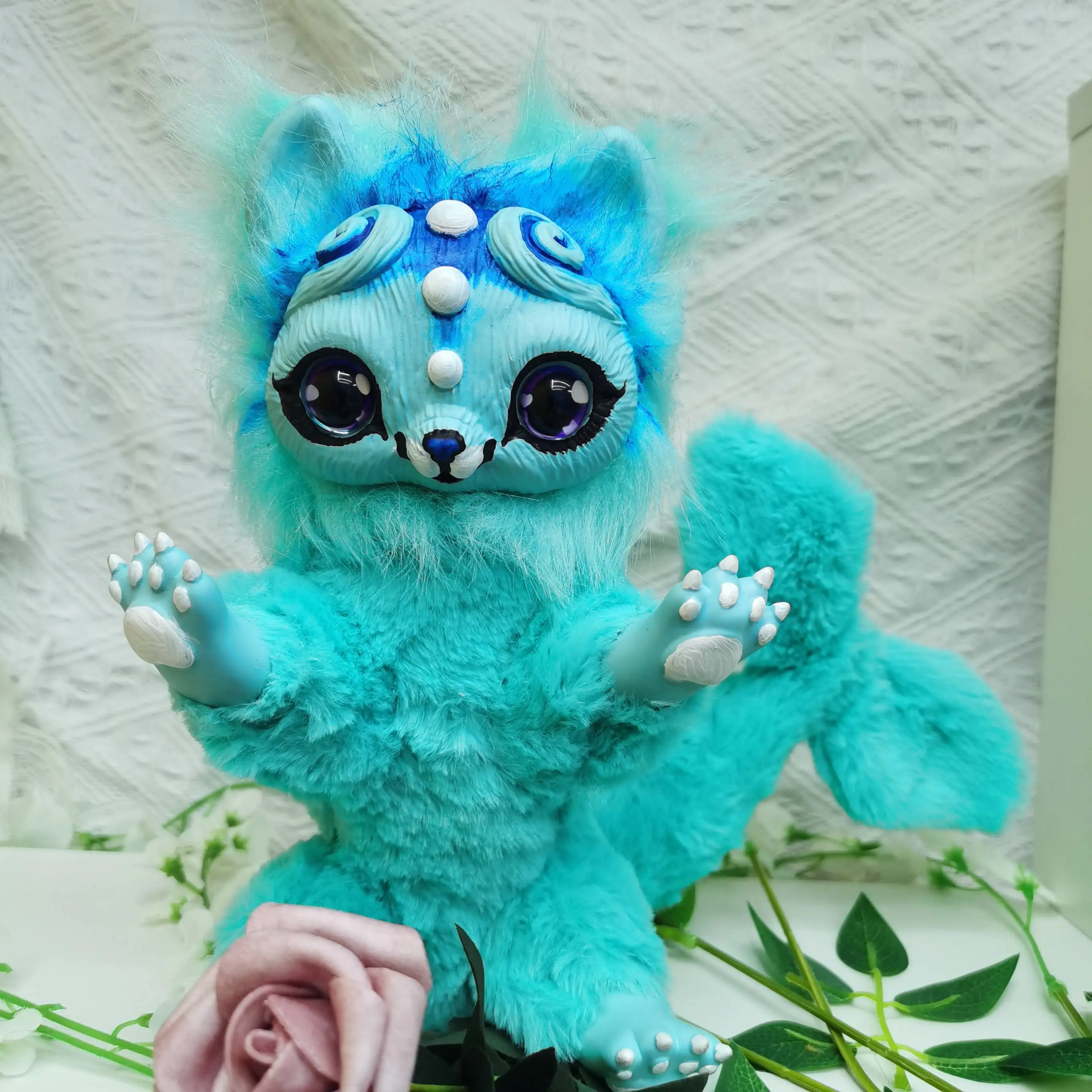 

46cm Reborn Painted Doll Anime Cat Plush Stuffed Soft Animals Toys for Children Birthday Gift Home Decoration For Girls & Mother