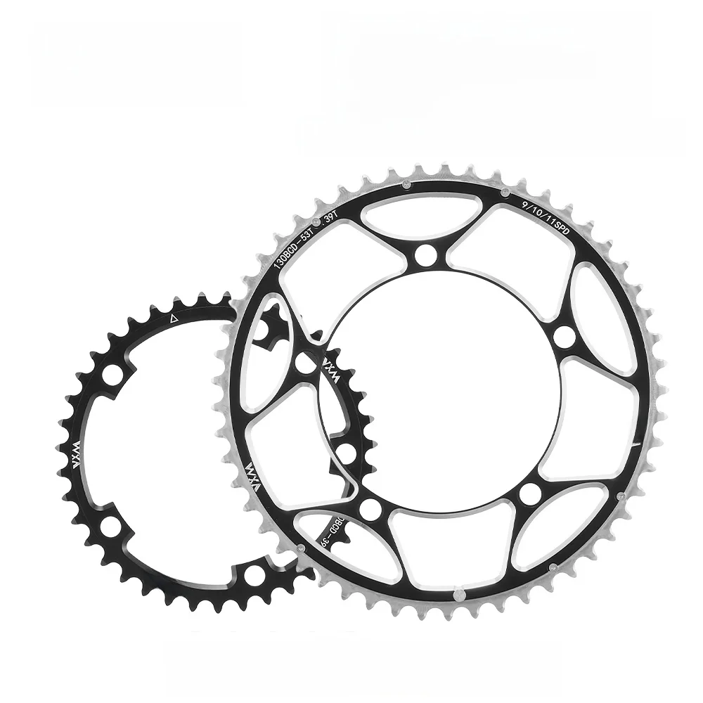 AliExpress VXM Bicycle Double Chainring 130BCD 39T 53T 42T 55T 46T 56T Road Bike Crankset Riding Disc Aluminum Chainwheel Folding Bike Disc