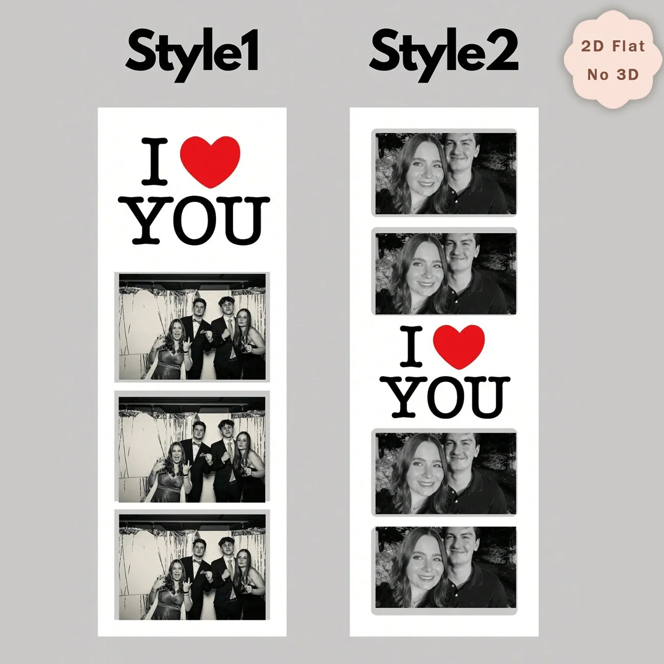 Personalized Love Photo Card, Custom Picture Collage with Your Memories, Romantic Anniversary Gift for Boyfriend Girlfriend, Fri - view 3