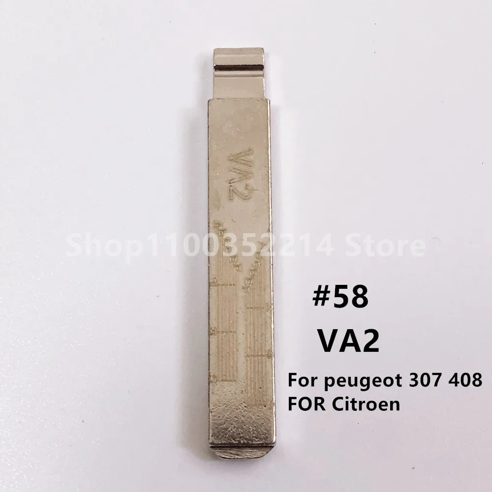 

10PCS Lishi VA2 #58 Engraved Line Key Blade Scale Shearing Teeth Cutting Key Blank Clipper Key Blade For peugeot 307 408 Citroen