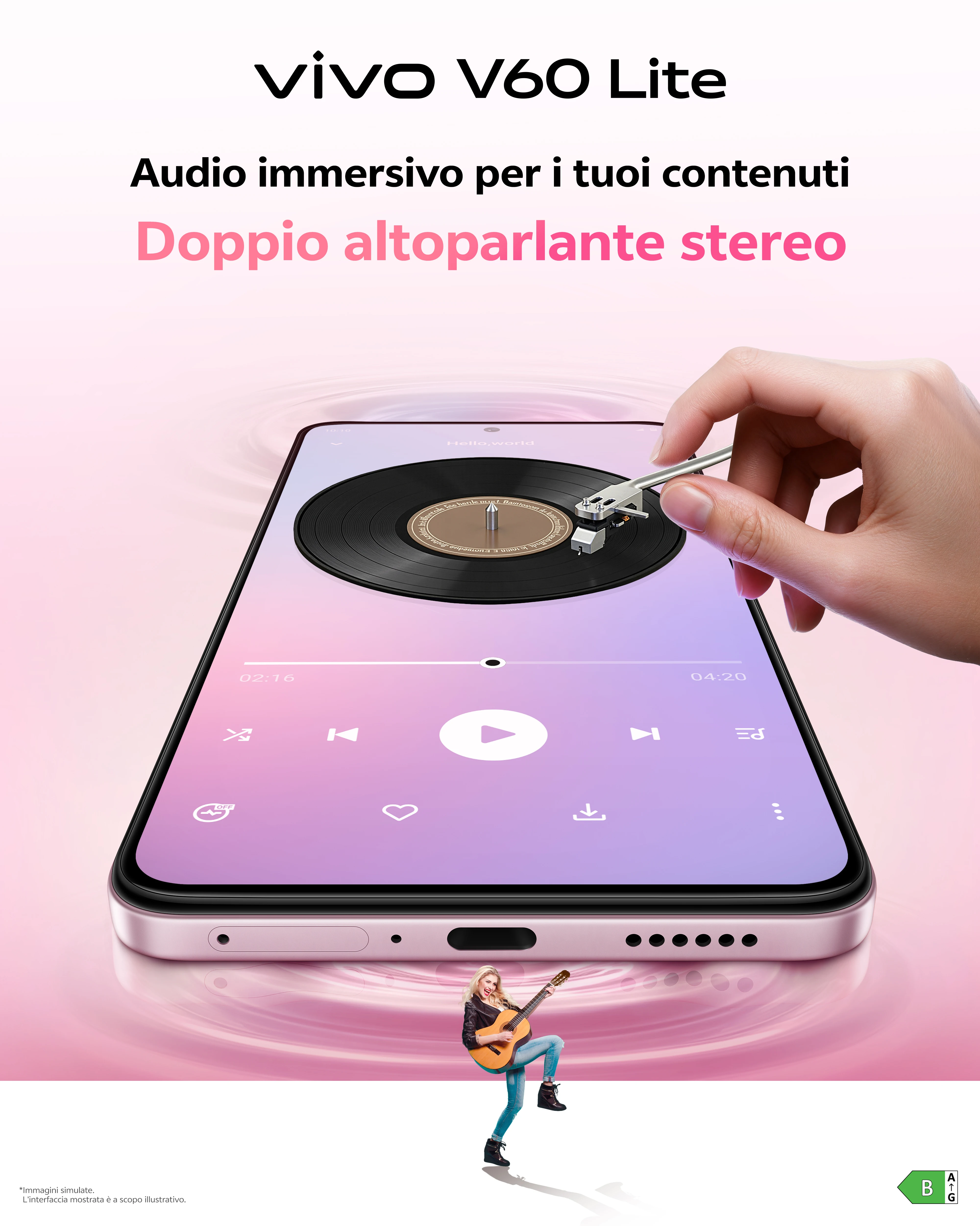 Vivo V60 Lite 5G Air3 + شاحن 90 وات Buds Pack، بطارية BlueVolt 6500 مللي أمبير في الساعة، كاميرات AI مع مستشعر Sony IMX882 50 ميجابكسل، Aura Light، 8 + 8 جيجابايت رام، 256 جيجابايت، شاشة AMOLED 120 هرتز، IP65، NFC