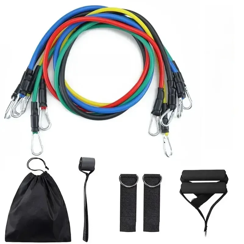 Elastic TPE Resistência Band Set, Puxar Corda, Banda de Treinamento Fitness, Porta Anchor Handles,