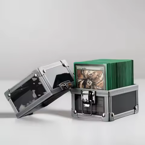 S06 Transparent Acrylic Deck Box 100+ double sleeves TCG Magic PTCG Yu-gi-oh card storage