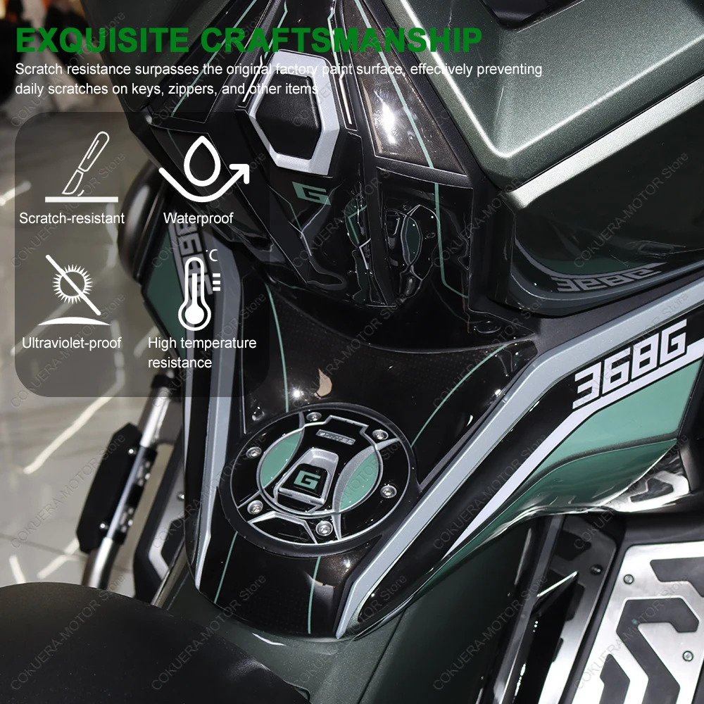 For ZONTES 368G 2025 Scratch Resistant And Wear-Resistant Motorcycle Accessories Tank Pad Sticker 3D Resin Protective Sticker - Image 5