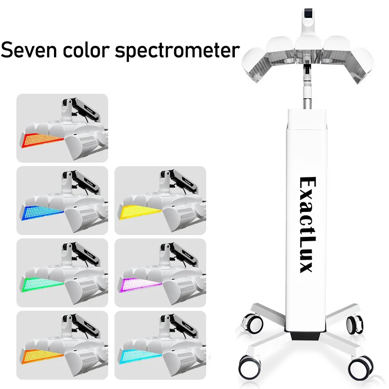 

Вертикальный крупногабаритный линейный светильник PDT, семицветный спектрометр, прибор для восстановления кожи с красным и синим светом, используется в салонах красоты