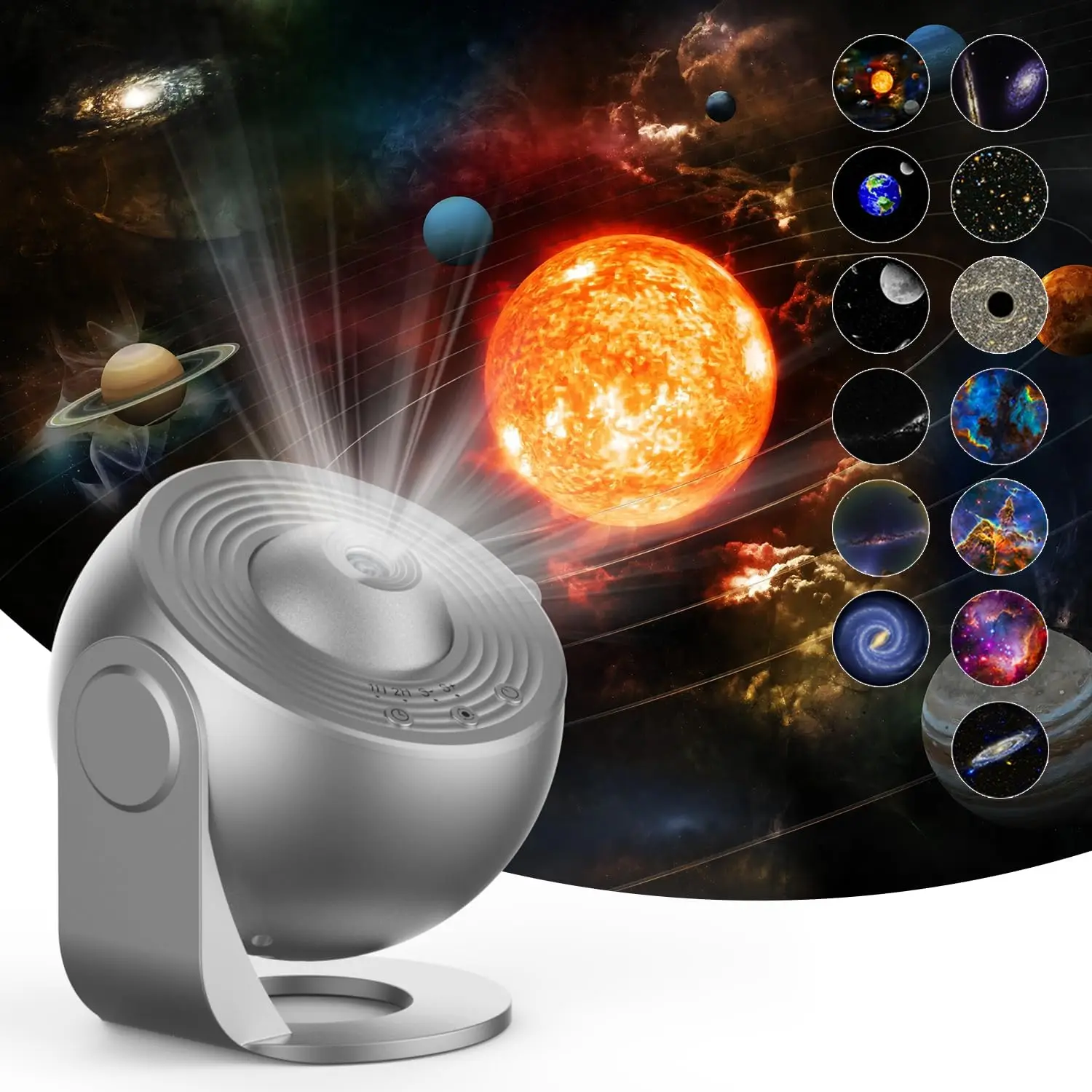 Projetor Céu Estrelado para Quarto Infantil, Planetário Night Light, Projetor Galáxia Rotativa 360 °, Lâmpada de Projeção Decorativa