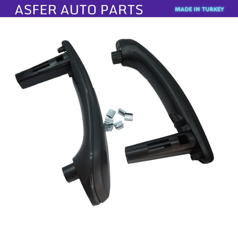 Interior Door Handle Front Left Right 2 Pcs Set Black For Renault Symbol Logan Sandero Mk2 High Quality Oem 809603577R