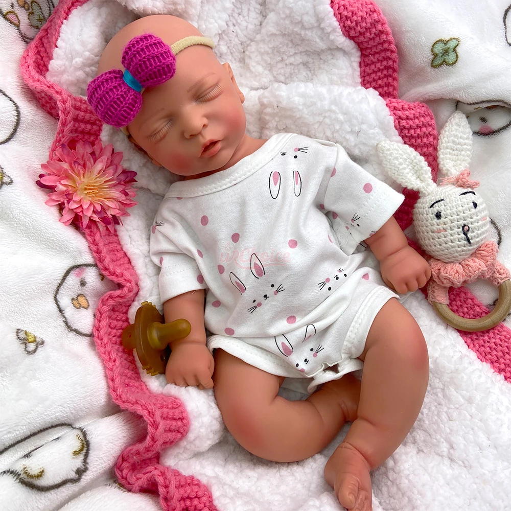 

Кукла-реборн ультрареалистичная, из мягкого силикона, 45 см, как живой спящий новорожденный, водонепроницаемая, обнимаемая, праздничный подарок, для ролевых игр