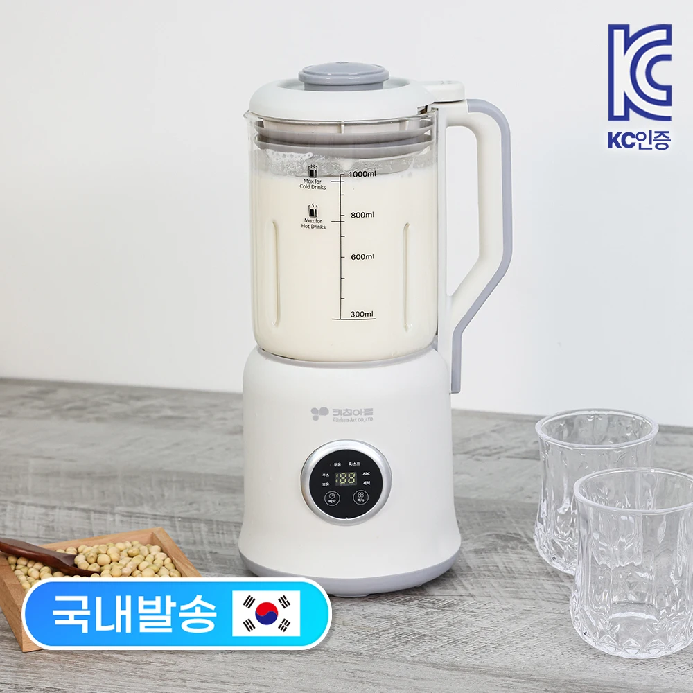 R آلة صنع زيت الصويا المقاوم للحرارة للمطبخ من الفولاذ المقاوم للصدأ ، غطاء تعبئة مزدوج من الزجاج المقسى ، سحق عالي السرعة ، حافظة للحرارة ، آلية ، مغسولة ، عصيدة الصويا ، حساء ، عصير ، حبوب ، نودر ، من 1 لتر