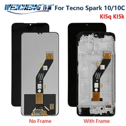 KI5q KI5k 100% Tested Premium Lcd For Tecno Spark 10 Display Touch Screen Digitizer Panel Assembly For Spark 10C Lcd With Frame