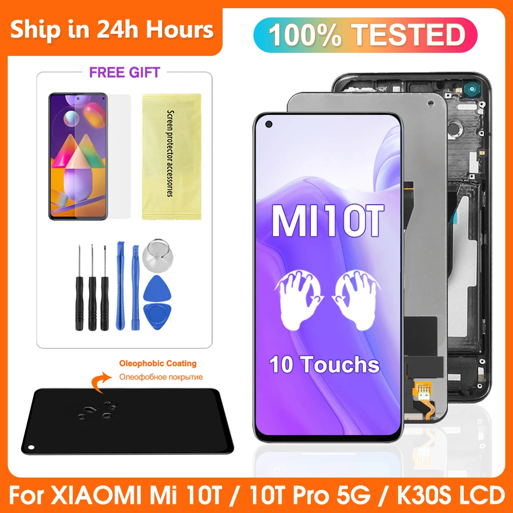 

6.67"Super Quality For Xiaomi Mi 10T Pro 5G LCD Display Touch Screen Digitizer Assembly For Mi10T 10TPro ScreenRepair