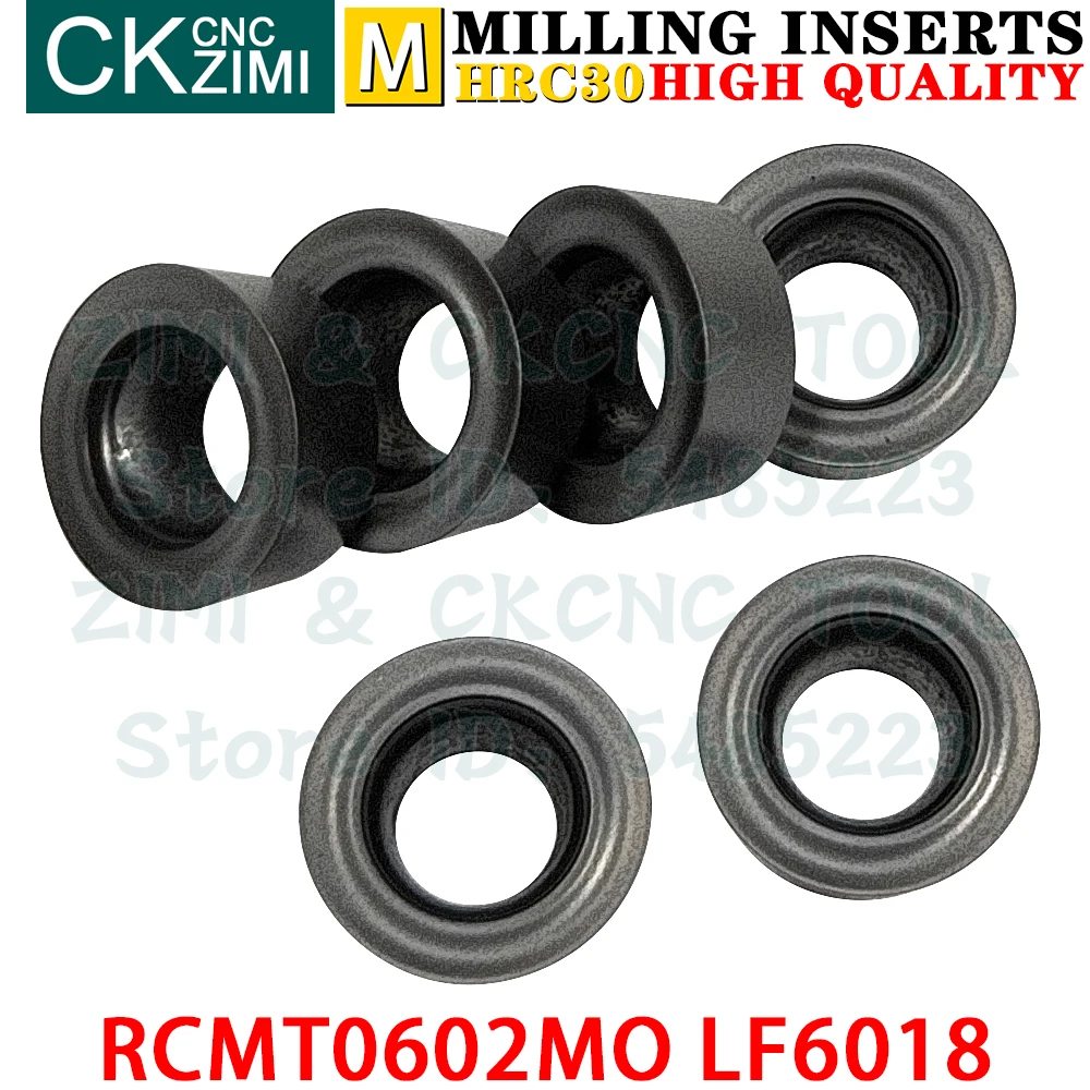 RCMT0602MO LF6018 RCMT 0602 MO LF6018 R3 เม็ดมีดคาร์ไบด์เครื่องมือเม็ดมีดกลึงภายนอกเครื่องมือตัดกลึงโลหะ RCMT0602M0 CNC เครื่องกลเครื่องมือจัดทำดัชนี