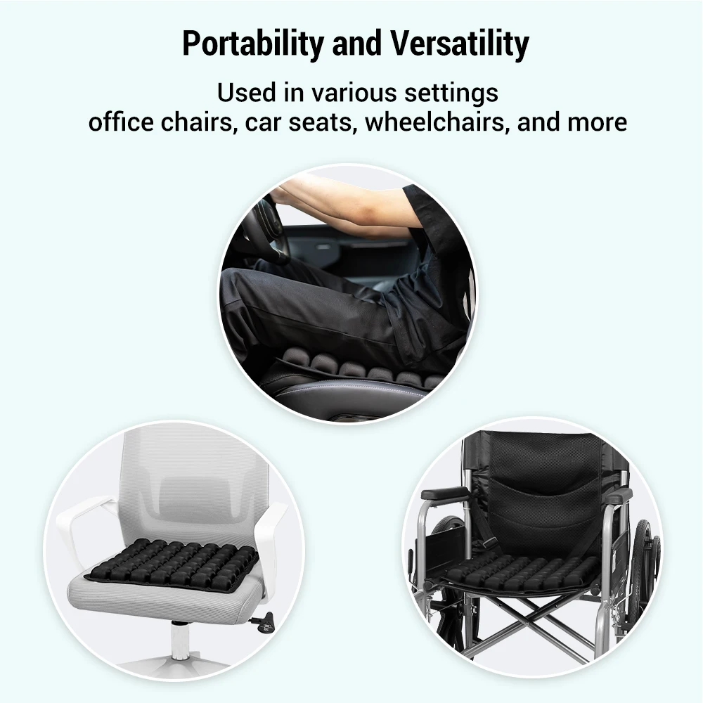 1pc 3D Ergonomic Chair Cushion For Long Sitting, Office Chair Car Seat Cushion, Adjustable Inflatable Cushion
