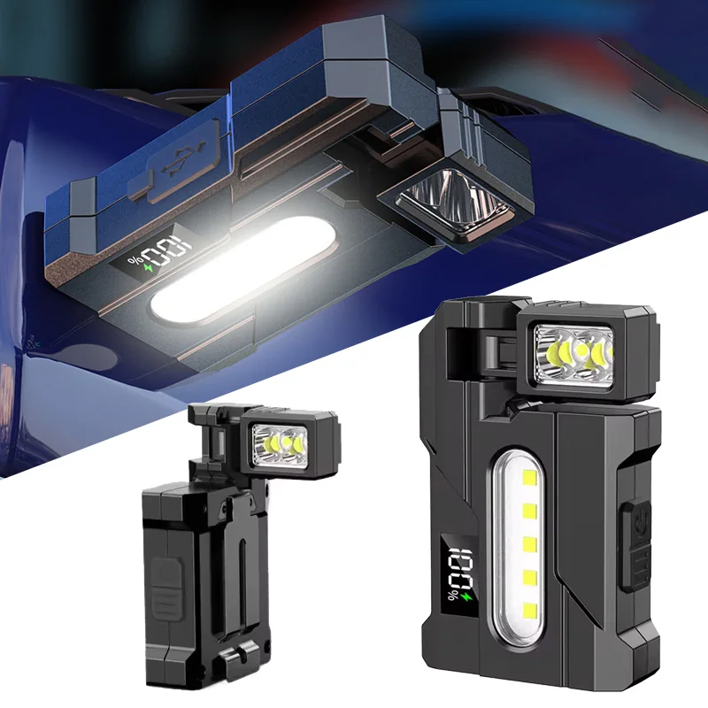 

Multifunctional LED Work Light Rechargeable Flashlight Outdoor Torch Portable Pocket Light Magnetic Repair Lamp Ajustable Angle
