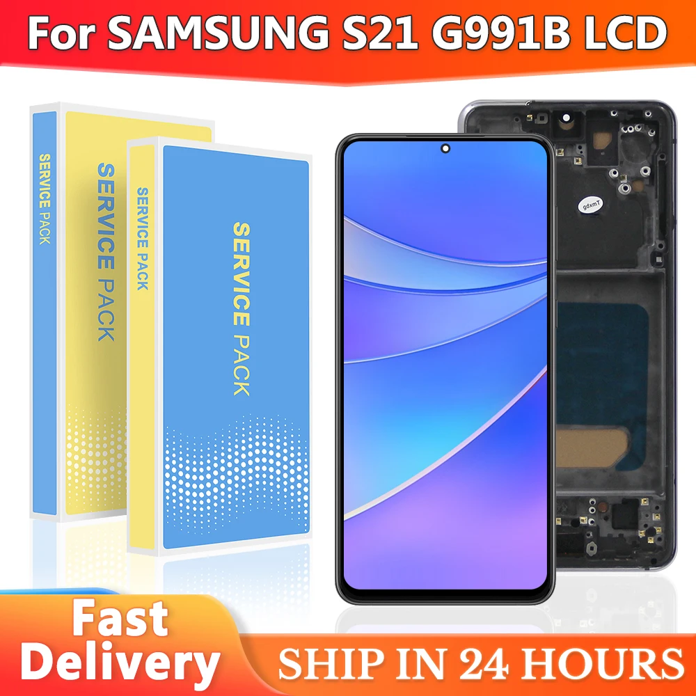 Tested TFT Quality For Samsung S21 5G Display SM-G991B G991B/DS G991U For S21 LCD Display Touch Screen Digitizer with Frame