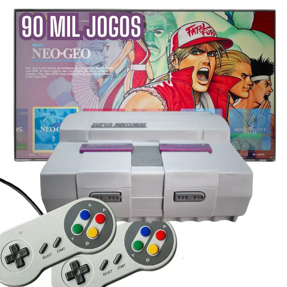 Video Game Retro 34.000 Jogos 64GB 2 Controles sem fio