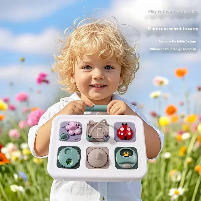 

Insect Exploration Busy Board Montessori Toy for 1 Year Early Educational Sensory Activity Panel for Toddler Brain Development