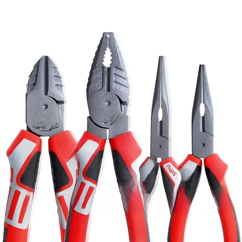6 ''/7''/8” Multifunctionele Draadknipper Duitse Elektricien Tang Verdikte Klemkop Chroomvanadiumstaal Elektricien Gereedschap - afbeelding 2