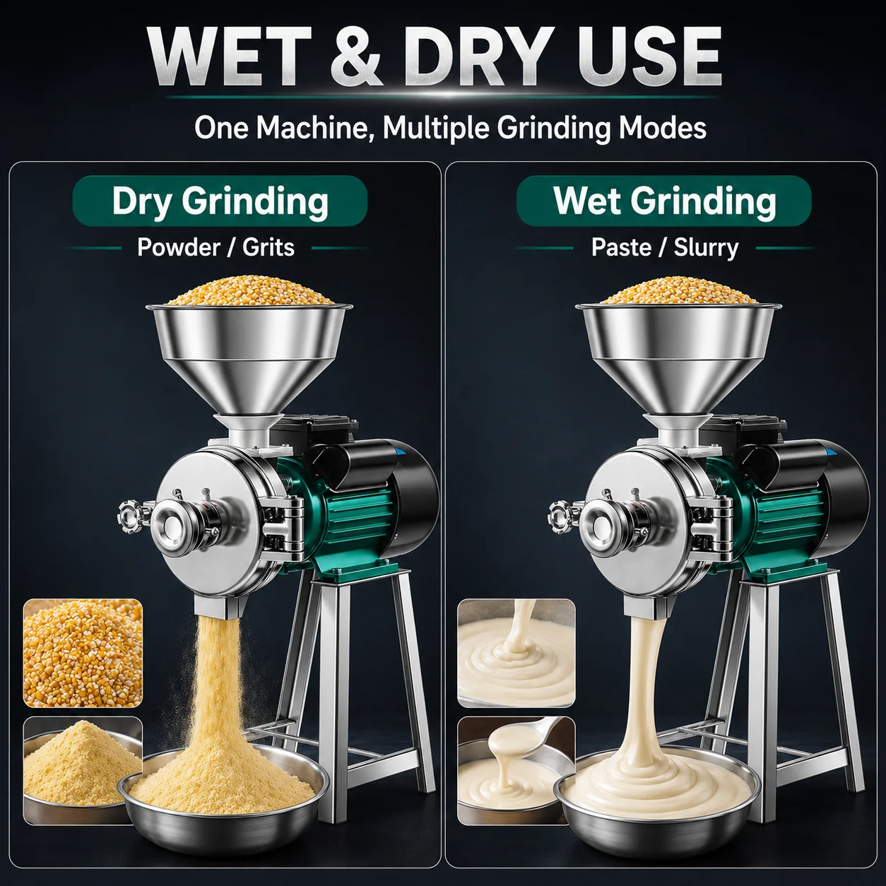 3000W Electric Grain Mill Wet  - Grain Mill Grinder ulasan dan harga