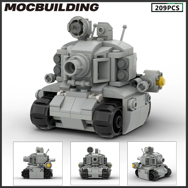 

Модель строительного блока Super Tank Mini MOC, маленький армированный военный автомобиль, 209 деталей, кирпичи, игрушки, подарок на Рождество, подарки на день рождения