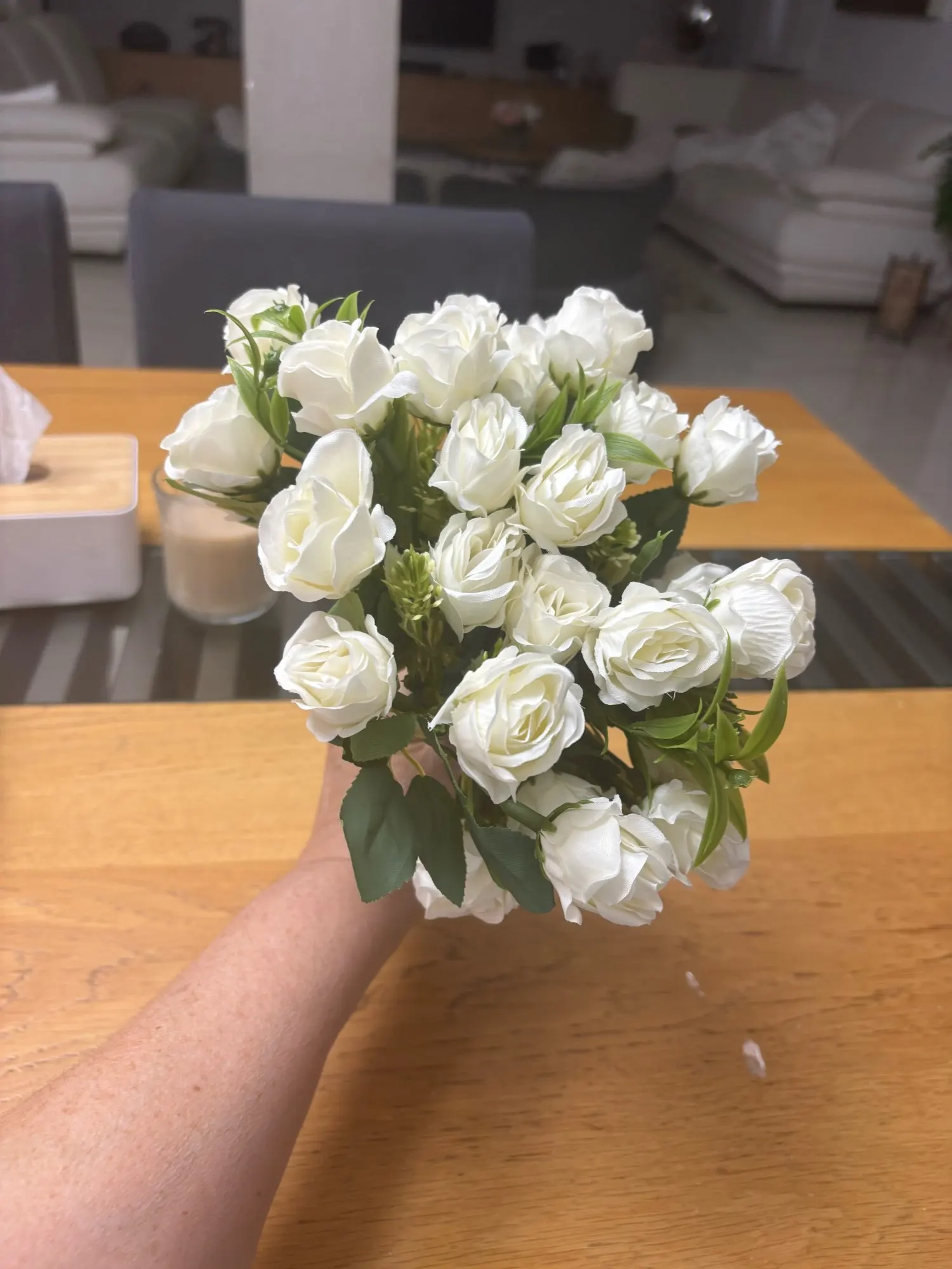 10 Heads Artificial Flowers Scrapbooking Silk Roses Wedding Party Bouquets Household Products Vases for Home Festival Decoration photo review