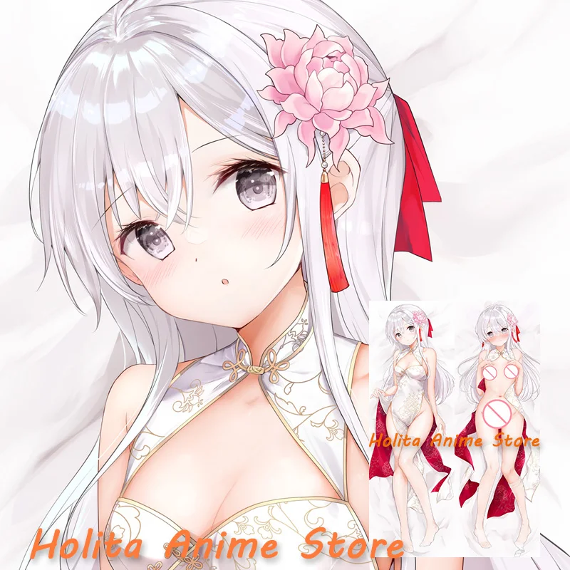 

Dakimakura White Cheongsam Girl Anime Double sided Print Life-size Body Pillow Cover Gift