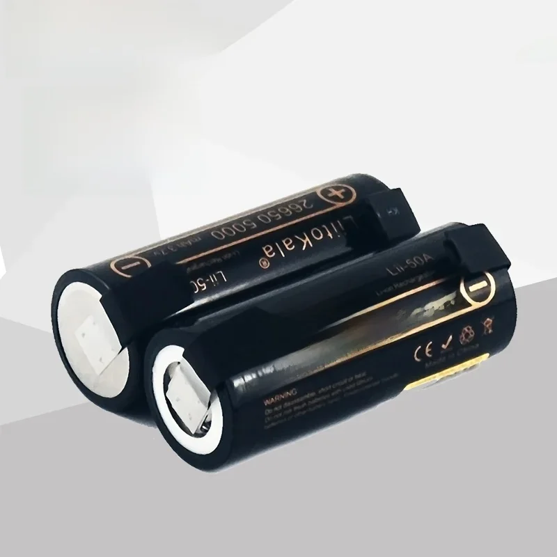 LiitoKala Lii-50A 26650 5000mAh bateria litowa, 3.7V 5000mAh, 26650 akumulator, 26650-50A odpowiednie + DIY nikiel arkusze — zdjęcie 2
