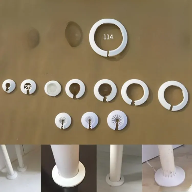 Couvercle de tuyau en PVC, décoration, anneau d'égout, tuyau blanc pour climatisation, accessoires de collier de tuyau domestique 10-140