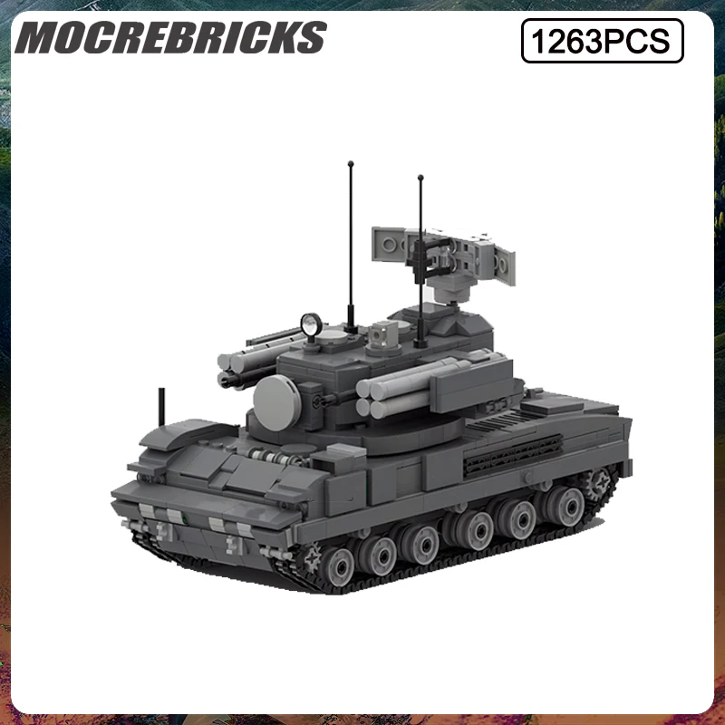 

Military Series Armed Antisatellite Tank MOC Assembling Building Blocks Model DIY Children's Toys Christmas Gifts