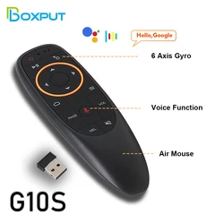 BOXPUT2.4G Wireless Hot G10S AirMouse Remote Control with Voice IR Learning Six-Axis Gyroscope for Android TV Box Smart TV Stick