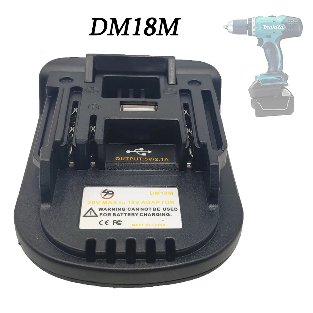 

DM18M Battery Adapter for Makita 18V Tools Convert for Dewalt 20V Battery & for Milwaukee 18V Battery to Makita 18V Battery