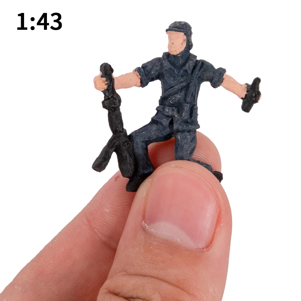 11pcs/set 1:43 Ho Scale Miniature Figures Model Military Scenery Soldier People Toys Diy Model Making Materials for Diorama Gift