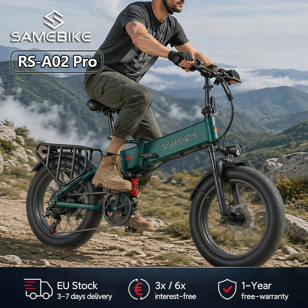 Image of Samebike RS-A02 PRO E-Bike mit bürstenlosem Motor, 48V15Ah Lithium-Akku, Elektrofahrrad mit 4.0 Fat Tyres und Scheibenbremse.