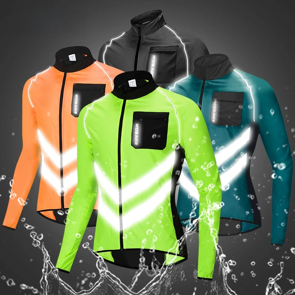 AliExpress WOSAWE Reflective Cycling Windbreaker Men MTB Bike Jacket Moto Coat Windproof Camping Fishing