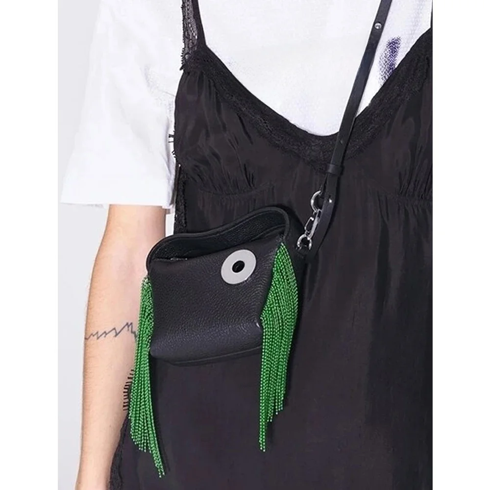 Koralikowe frędzelki torebki damskie modne pierścionek torby Crossbody dla kobiet Mini na ramię torba luksusowy projektant torebka damska kopertówka kopertówka — zdjęcie 2