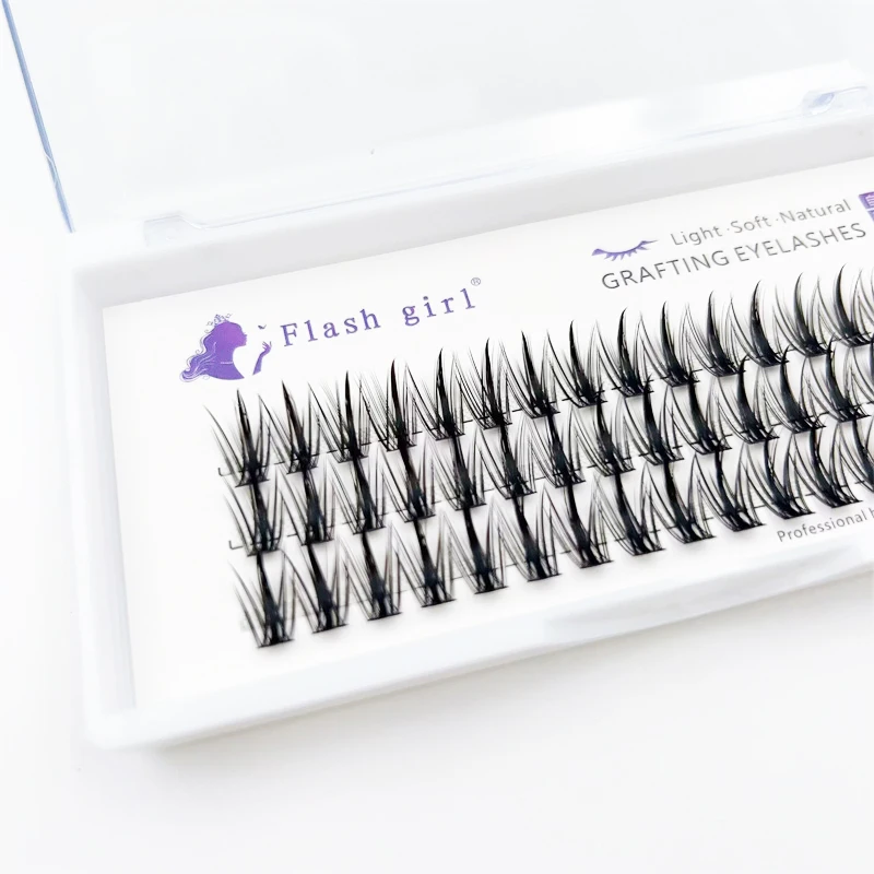 Flash Gril High-Quality 3 Rows Individual Volume Eyelashes Professional Eyelash Extensions Material for Salon Services