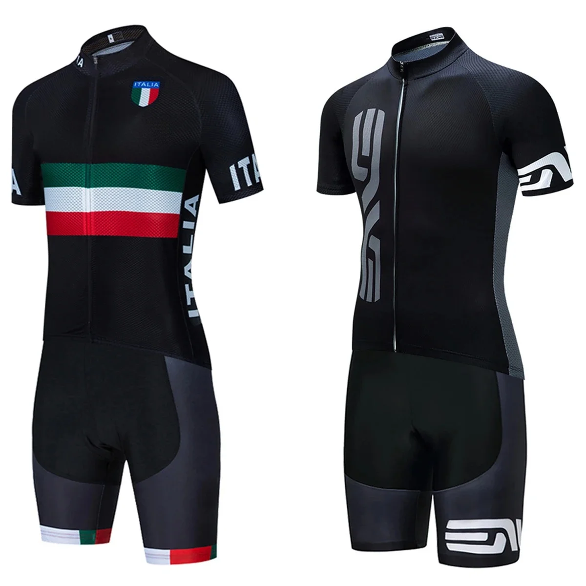 AliExpress NONE Black New 2025 ITALIA Cycling Jersey Road Bike Maillot Jersey Shorts Set Mtb Ropa Ciclismo Bicycl TShirt Culottes Clothing