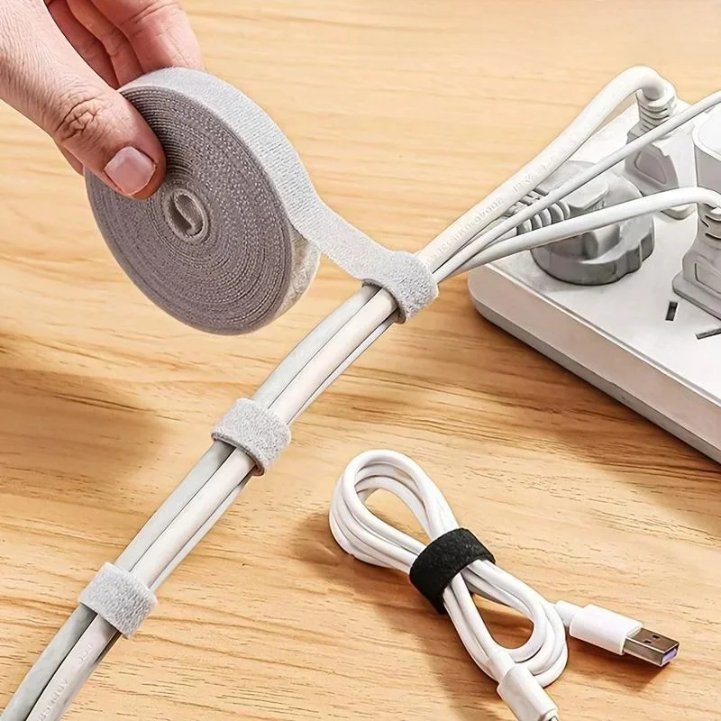 Organisateur de câbles réutilisable de 5m, enrouleur de fil de bureau, organisateur d'attache de câble, Protection de ligne de données, Gadget de stockage